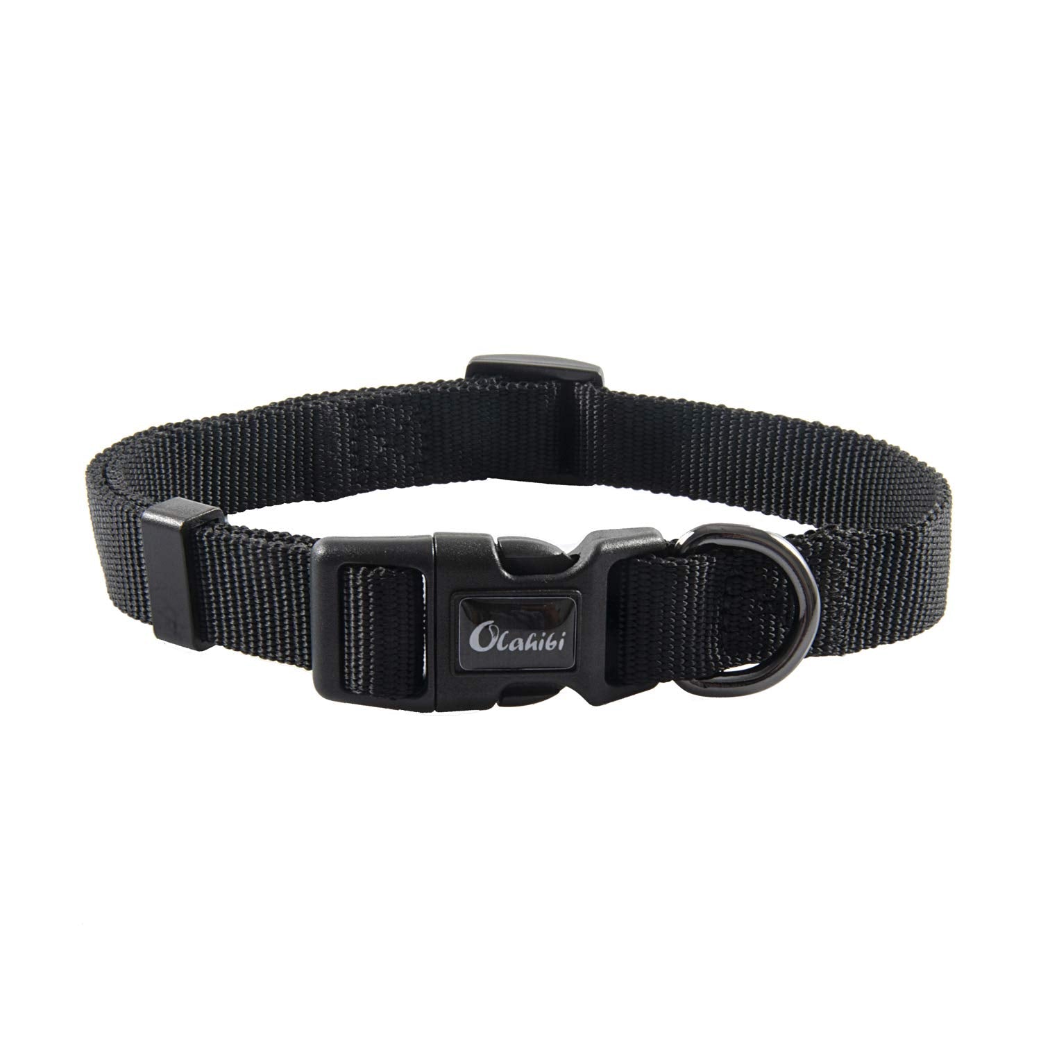 Olahibi Nylon Dog Collar Leash Set, Collar And 5Ft Leash, For Small Dogs.(S, Black)