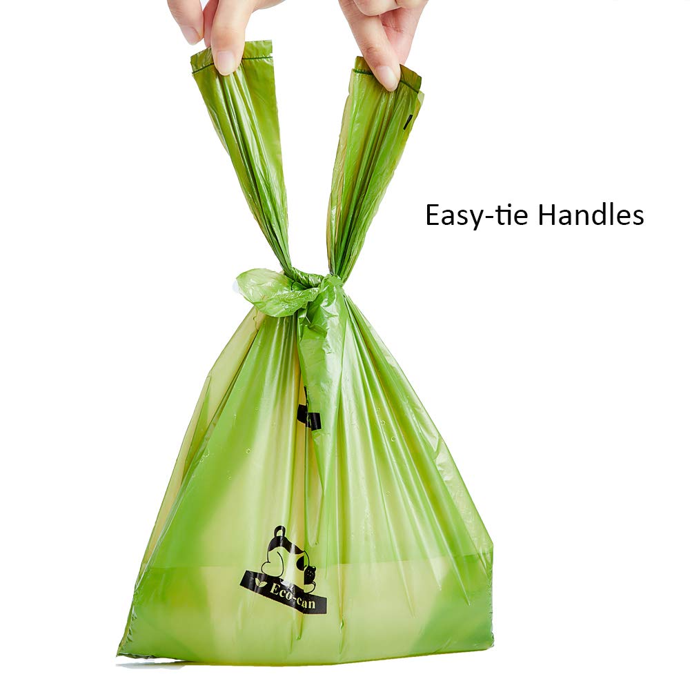 ECO-CLEAN Dog Poop Bags, 300-Count Dog Waste Bags with Easy-Tie Handles, Guaranteed Leak-Proof, Earth-Friendly, Unscented Oxo-bi