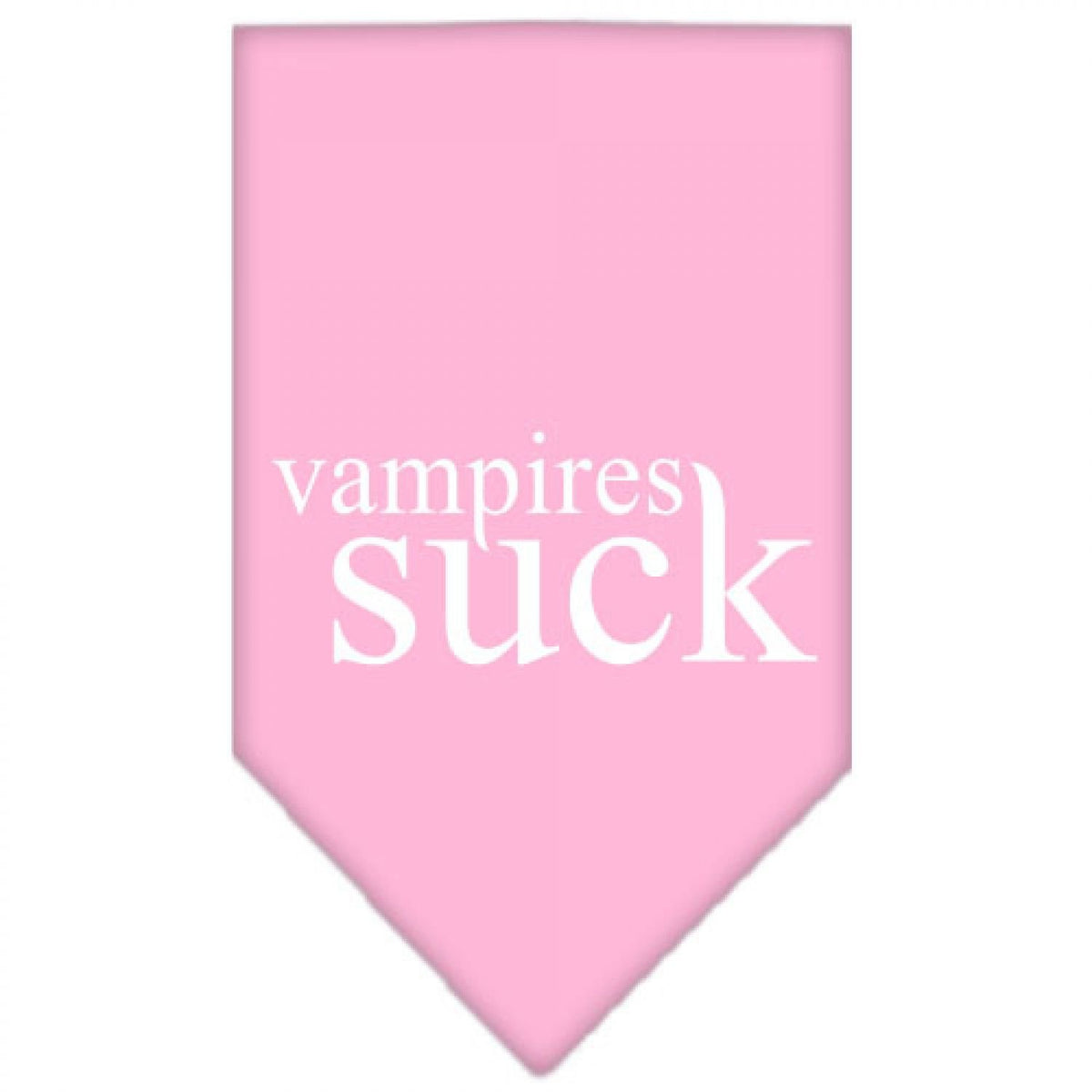 Halloween Pet and Dog Bandana Screen Printed, &quot;Vampires Suck&quot; Light Pink Small