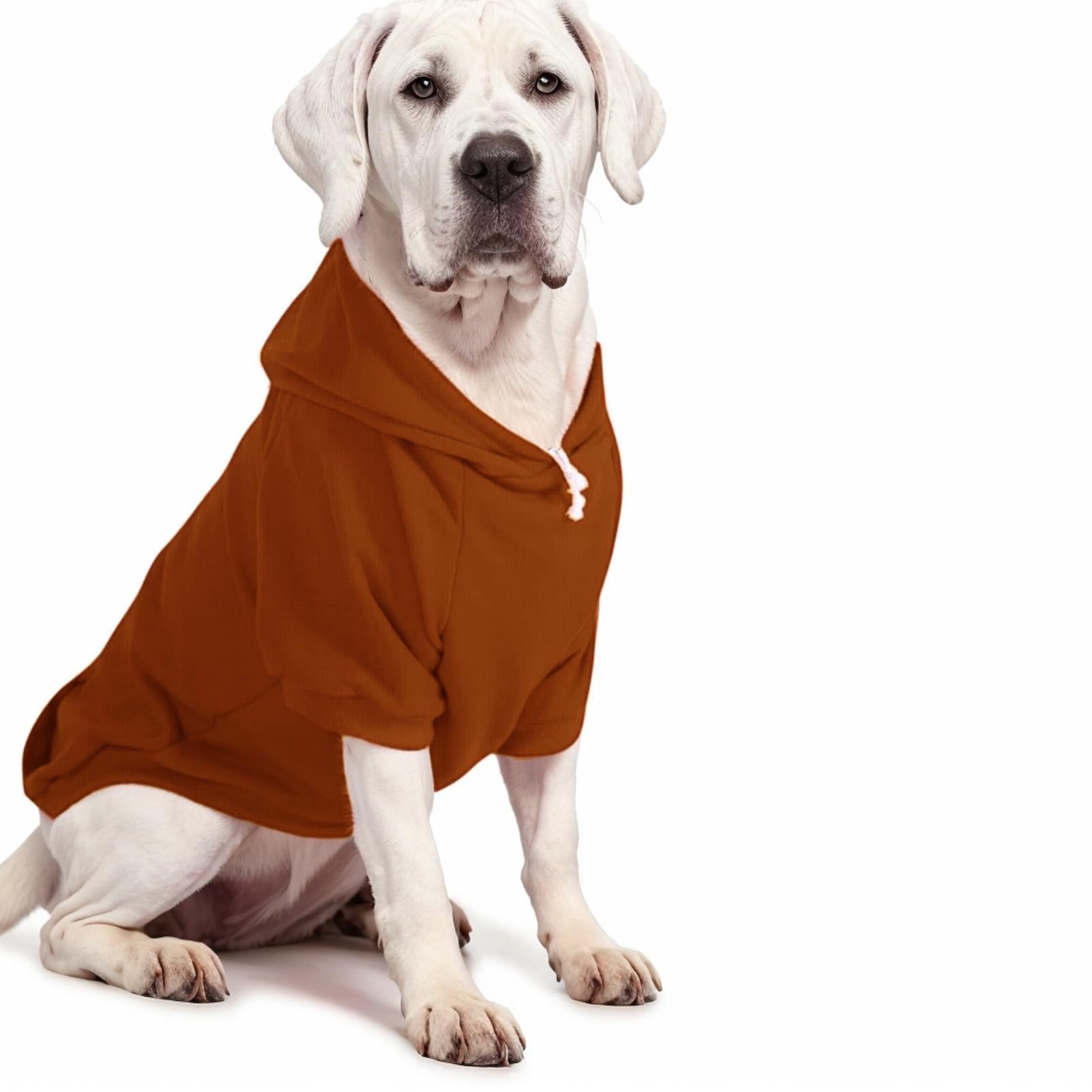 Mfiker Large Dog Hoodie Sweater With Leash Hole And Pocket, Fleece Lined Hooded Large Dog Sweatshirt, Soft Warm Winter Clothes F