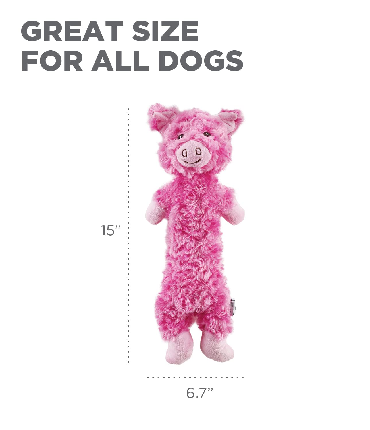 Outward Hound By Charming Pet Lil' Dudes Pig Plush Squeaky Dog Toy