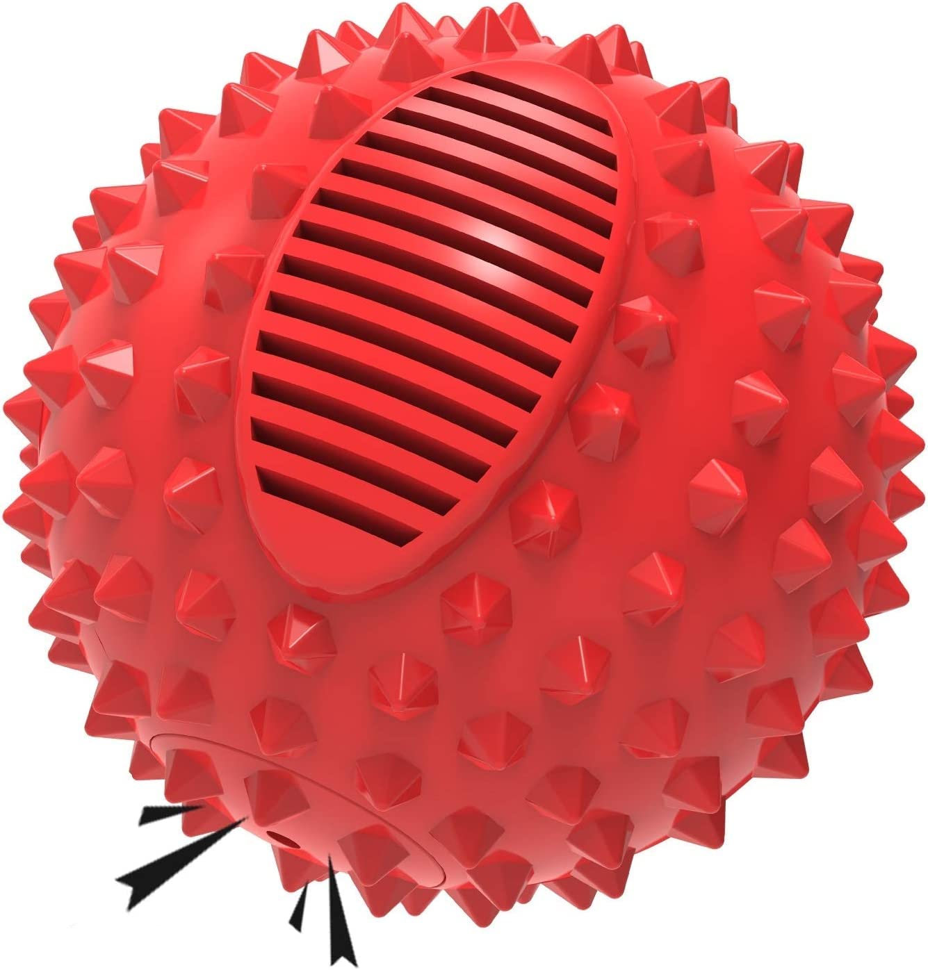 petizer 3 '' Squeaky Dog Balls for Aggressive Chewers, Durable Interactive Spiky Ball for Teething, Indestructible Rubber Dog Ch
