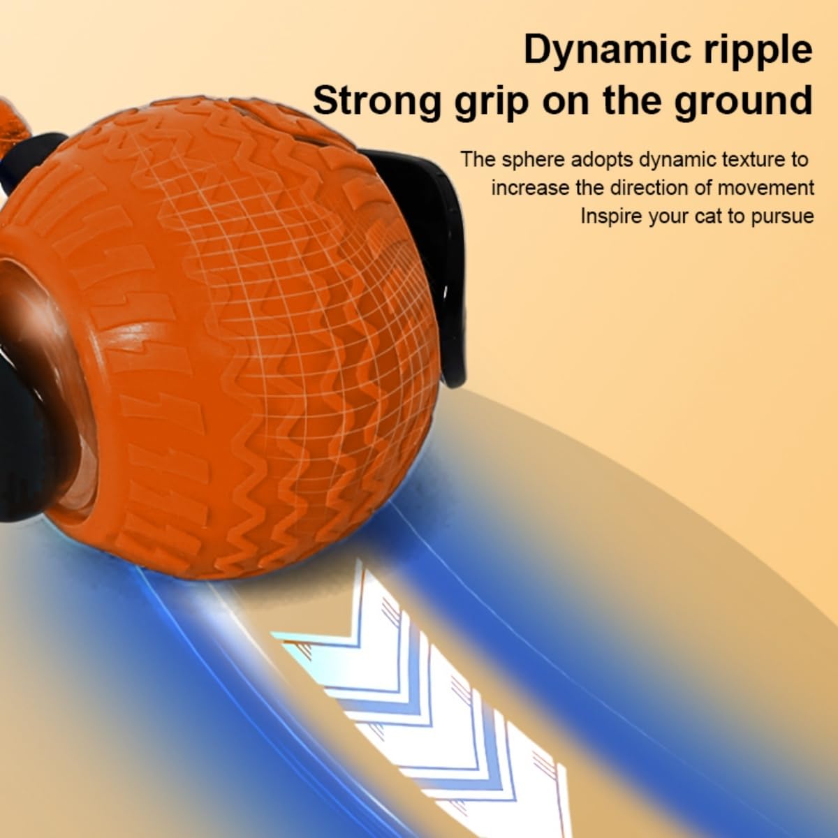 Uubei Interactive Cat Toys With Tail Rechargeable Cat Ball Toy With 3 Model Automatic Moving Balls Electric Fast Rolling Toy For