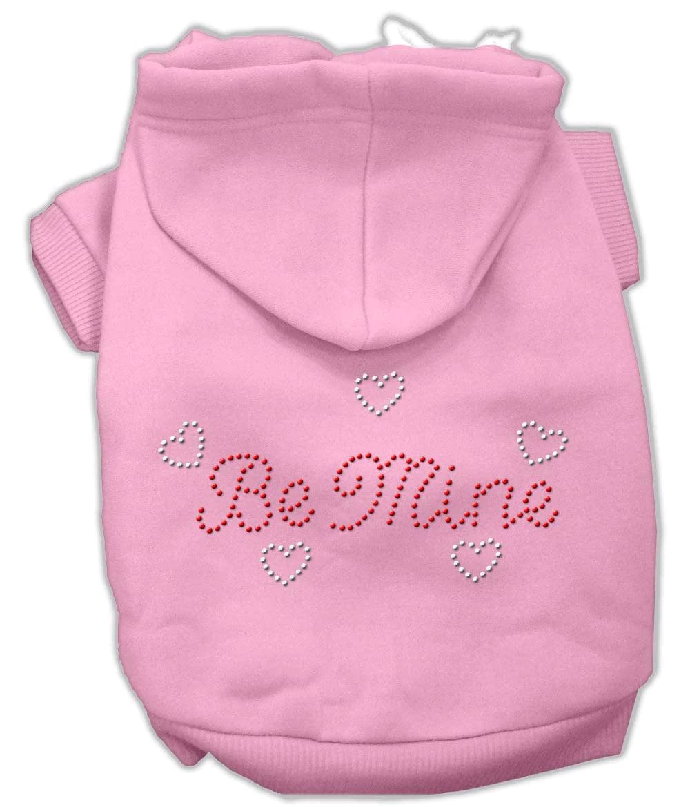 Pet, Dog & Cat Hoodie Rhinestone, &quot;Be Mine&quot; Cream 3XL (25-35 lbs.)