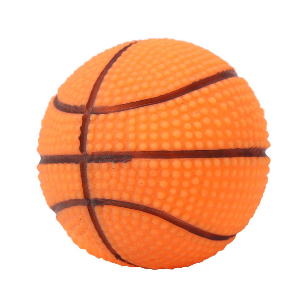 Fdit Pet Training Chewing Sound Ball Squeaky Playing Ball Toy Dog Puppy Training Sound Toy for Dog Pet(Basketball)