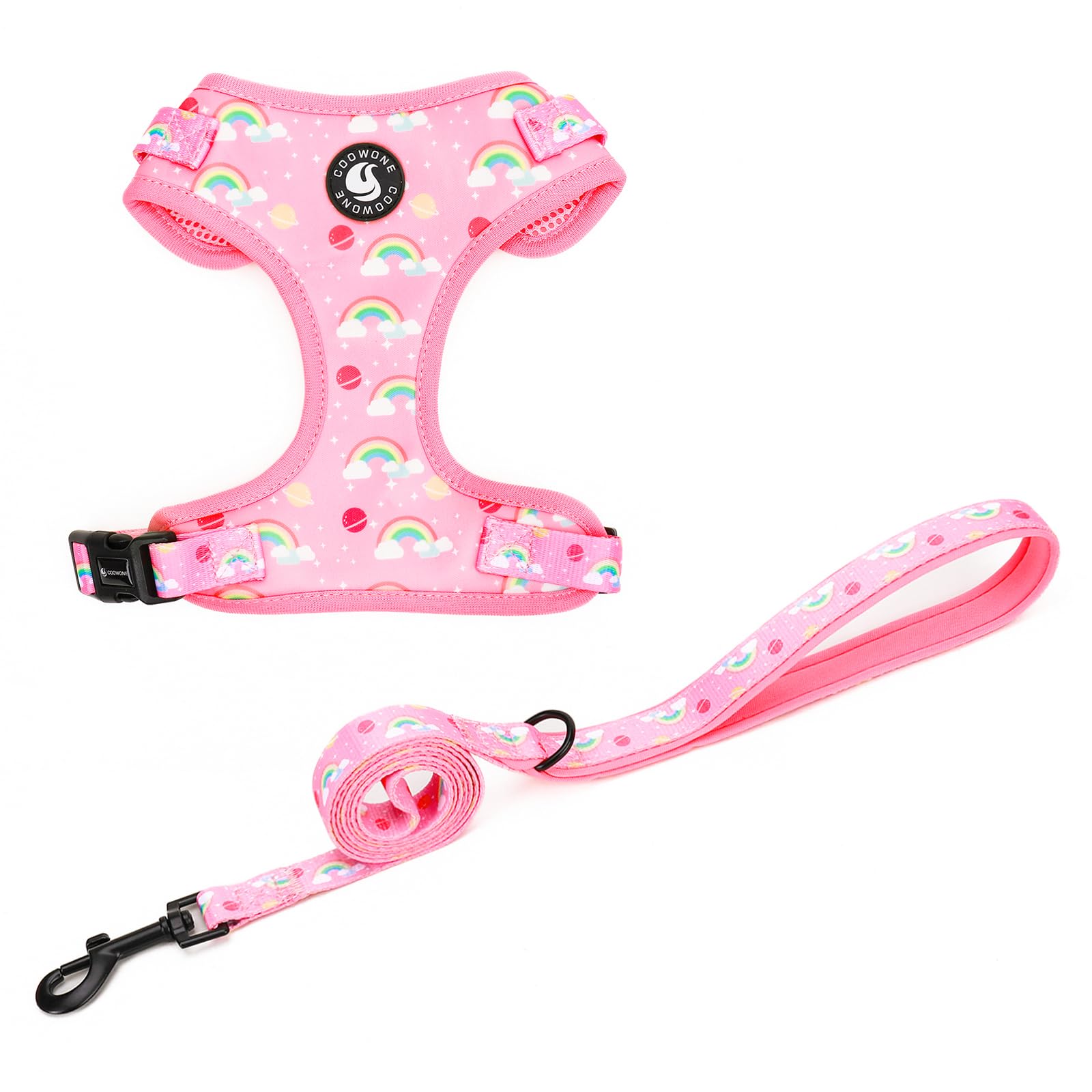 Dog Cat Harness And Leash Set, Puppia Soft Mesh Padded And Adjustable Puppy Vest Cute Dog Clothes Escape Proof Easy Walk Pet Acc