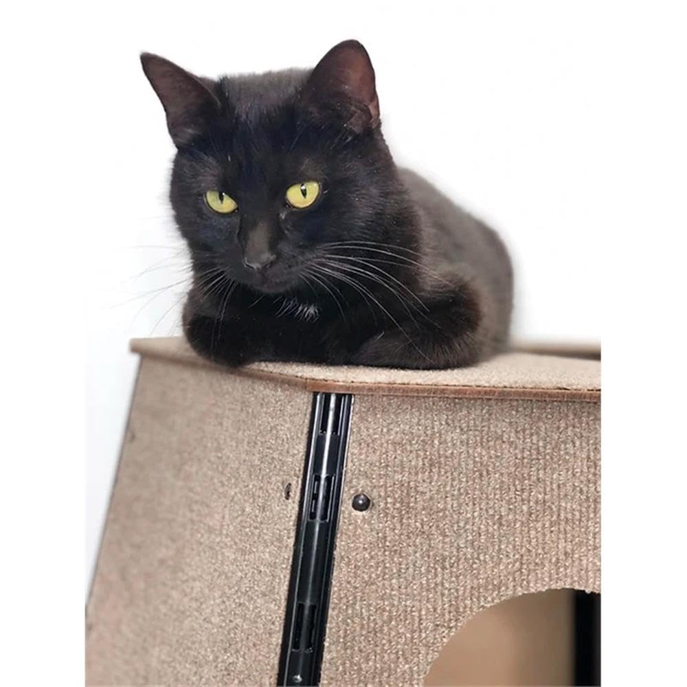 Happystack Cat Tower Model HS3SQTANLG Pyramid Style in Tan Indoor/Outdoor Carpet for Large Cats