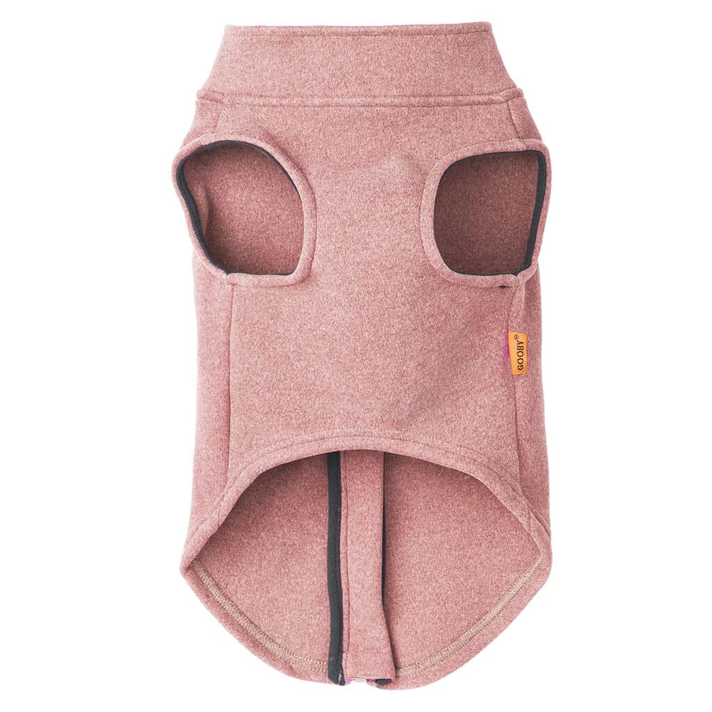 Gooby Zip Up Microfiber Fleece Dog Sweater - Pink, Large - Warm Double Layered Soft Microfiber Fleece Step-In Dog Jacket Without Ring Leash - Winter Dog Sweaters For Small Dogs And Medium Dogs