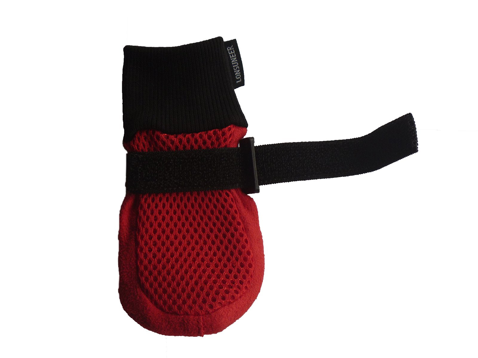 Lonsuneer Dog Shoes Soft And Lightweight With Breathability For Spring Summer And Fall Set Of 4 Size Small Red