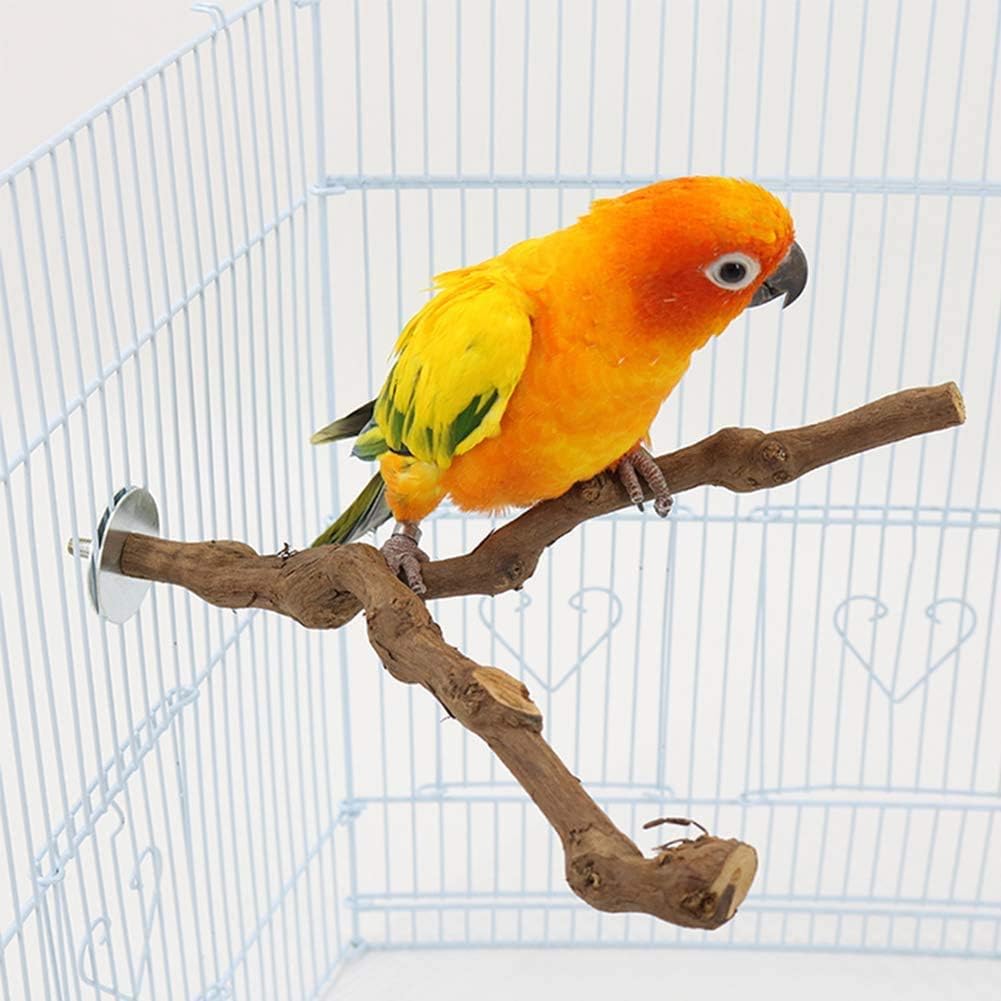 2Pcs Bird Perch Toys, Cage Accessories, Made By Natural Wild Grape Vine Wood, Perches For Parakeets Cockatiel