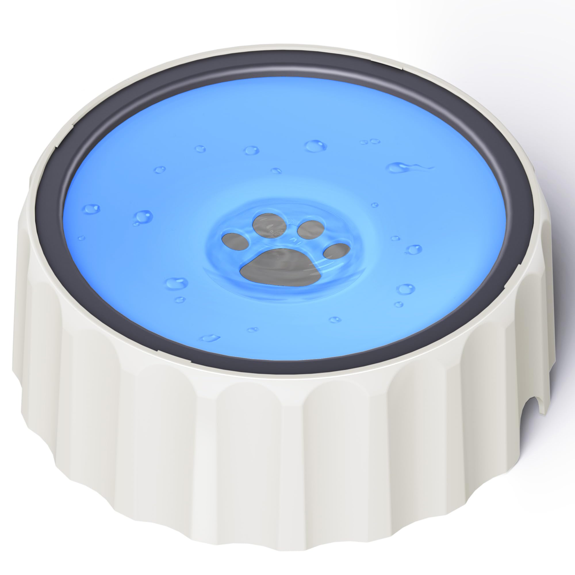 FORWH Dog Small Animals Water Bowl No Spill 70oz/2L Large Capacity Dispenser Non Slip No Splash Small Animals Bowl Pet Slow Feed