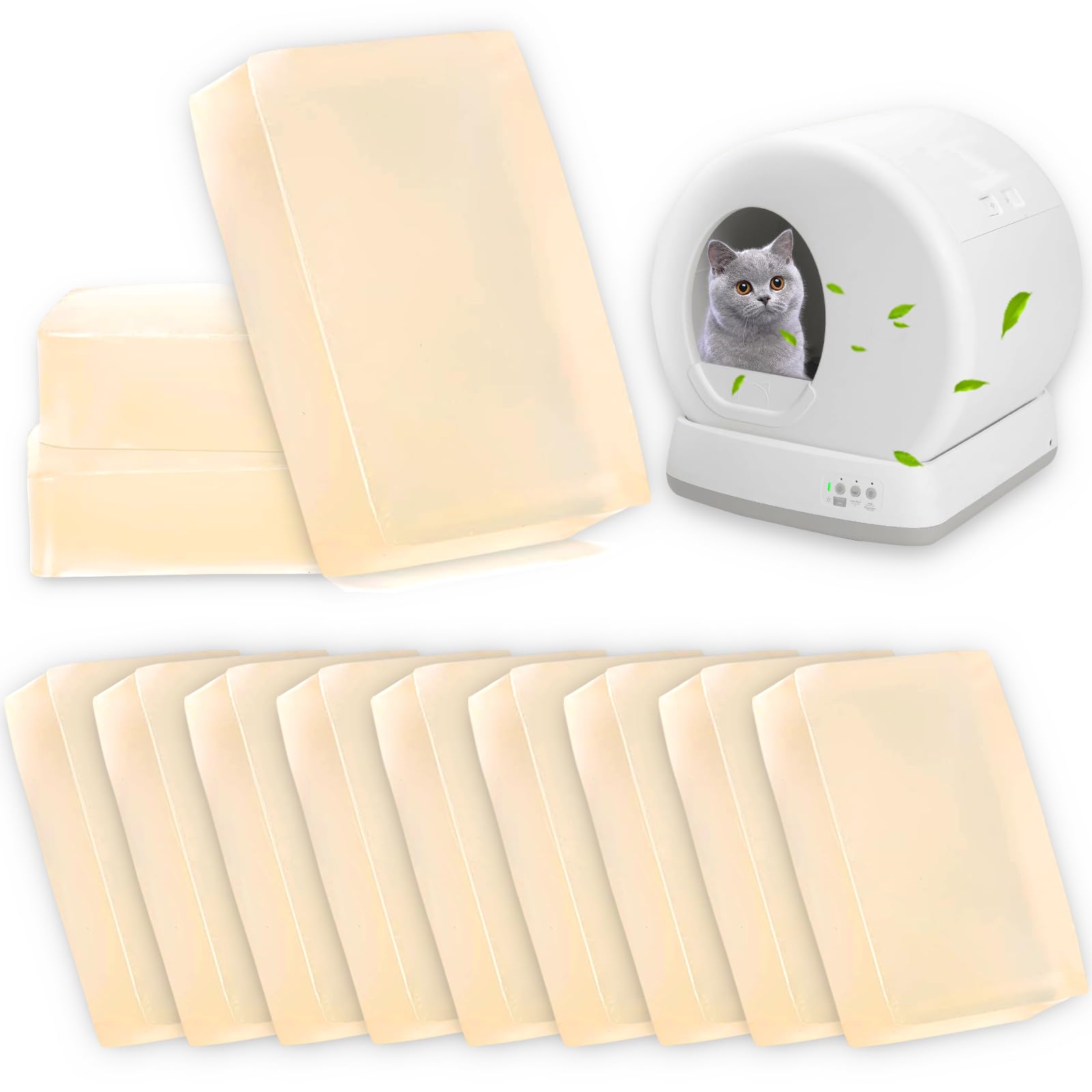 12 Packs Cat Litter Deodorizer Compatible With Meowant Self-Cleaning Cat Litter Box, Pet Deodorizer Odor Eliminator, Cat Litter 