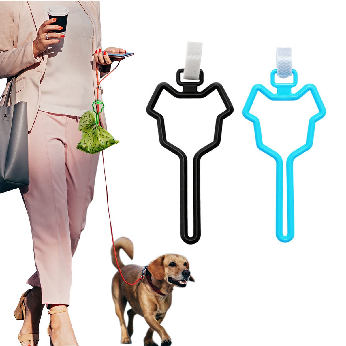 Hesheng 2 Pcs Dog Poop Bag Holder,Hands-Free Waste Bag Holder Carrier,Waste Bag Dispenser,Pet Supplies For Walking And Running