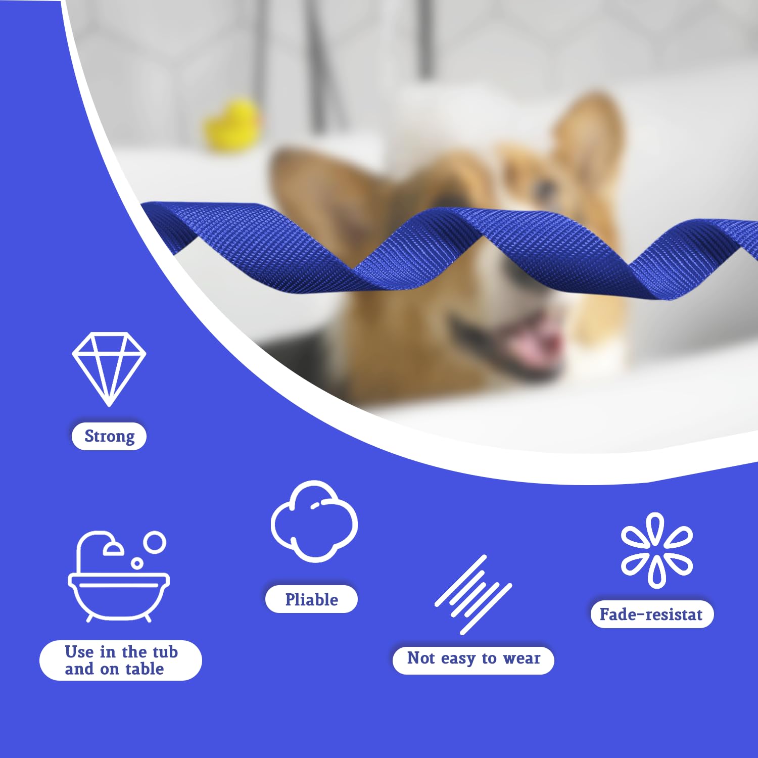 Pet Dog Grooming Loops,2 Pack Adjustable Nylon Restraint Noose Loop, Dog Grooming Arm Accessories Fixed Dog Bathing Safety Tethe