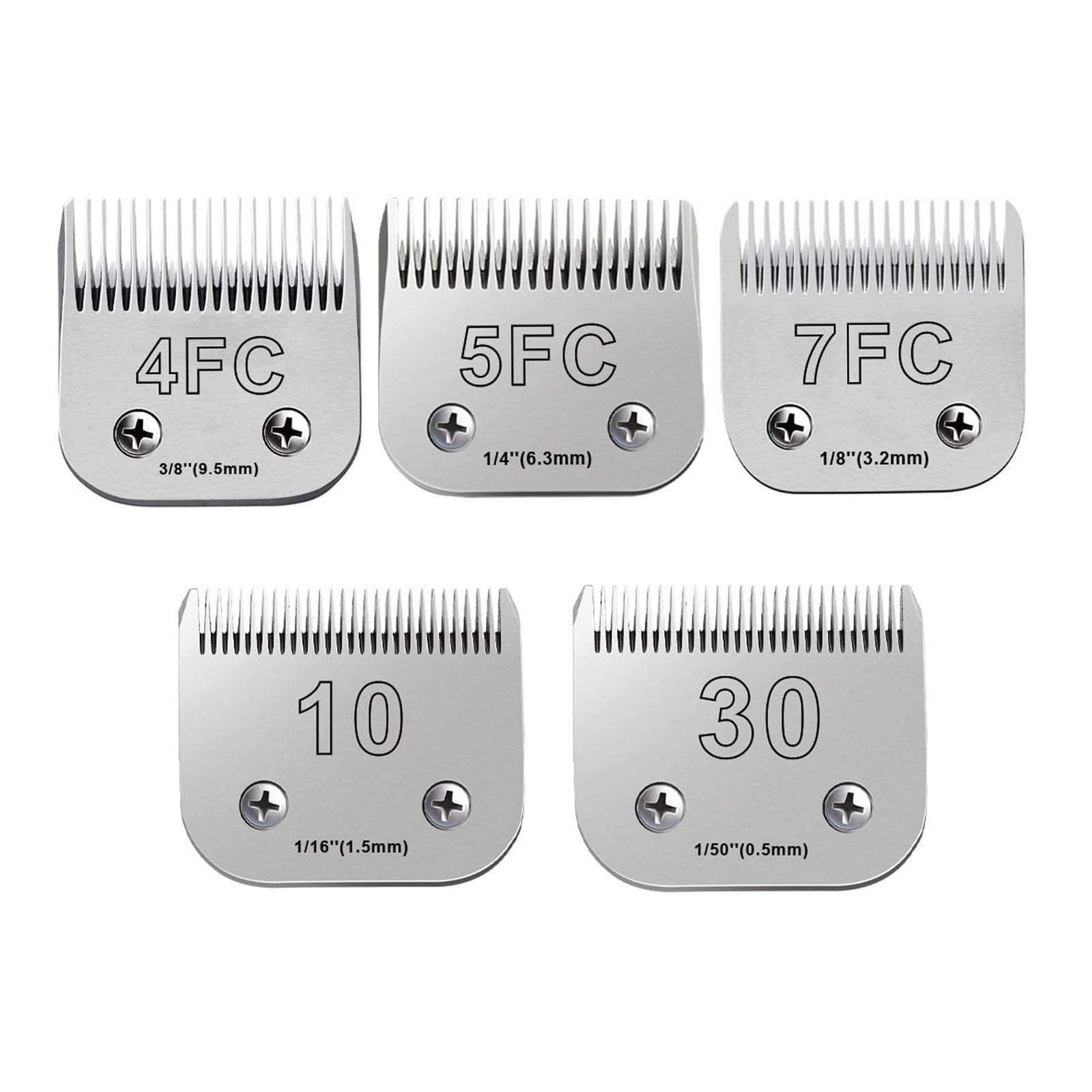 5Pack Dog Grooming Blades Compatible With Andis Dog Clippers,Dog Clipper Blades Compatible With Oster A5,Wahl Km10 Dog Clippers 