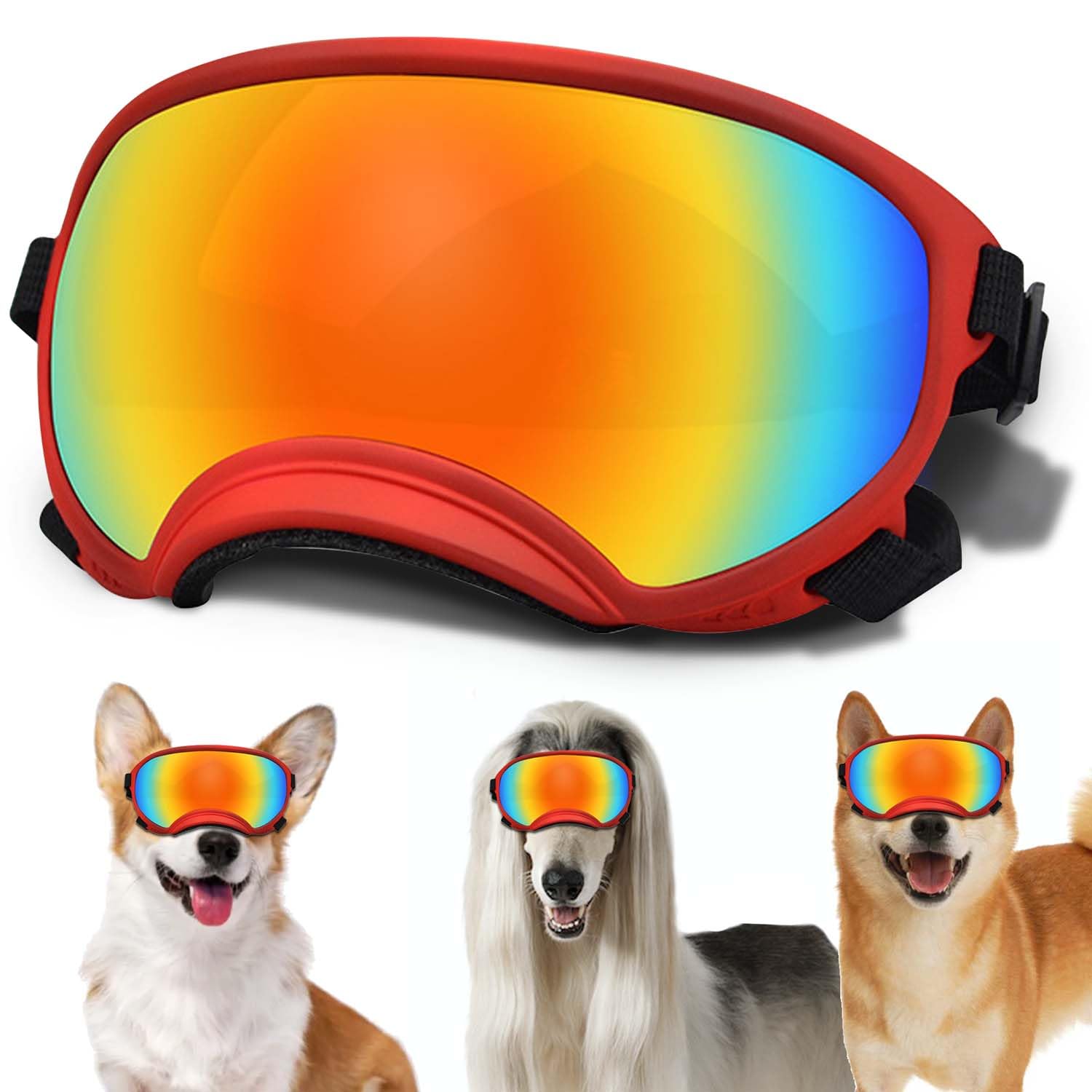 Nicerinc Pet Small Dog Sunglasses Adjustable Strap Uv Protection Winproof Dog Puppy Sunglasses Suitable Small Dog Pet Glasses Do