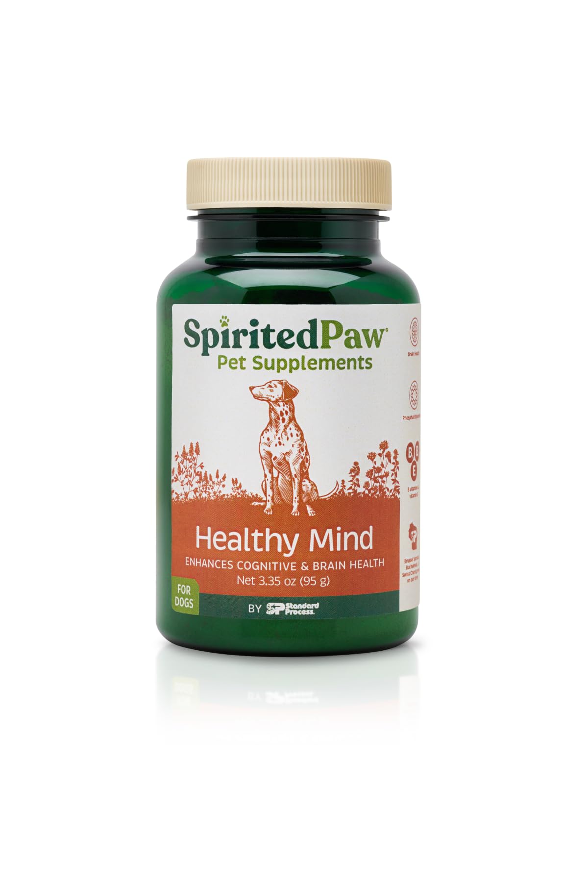 Spirited Paw Healthy Mind - Supports Brain Function for Adult & Senior Dogs - Brain Nourishment for Healthy Memory Support - Far