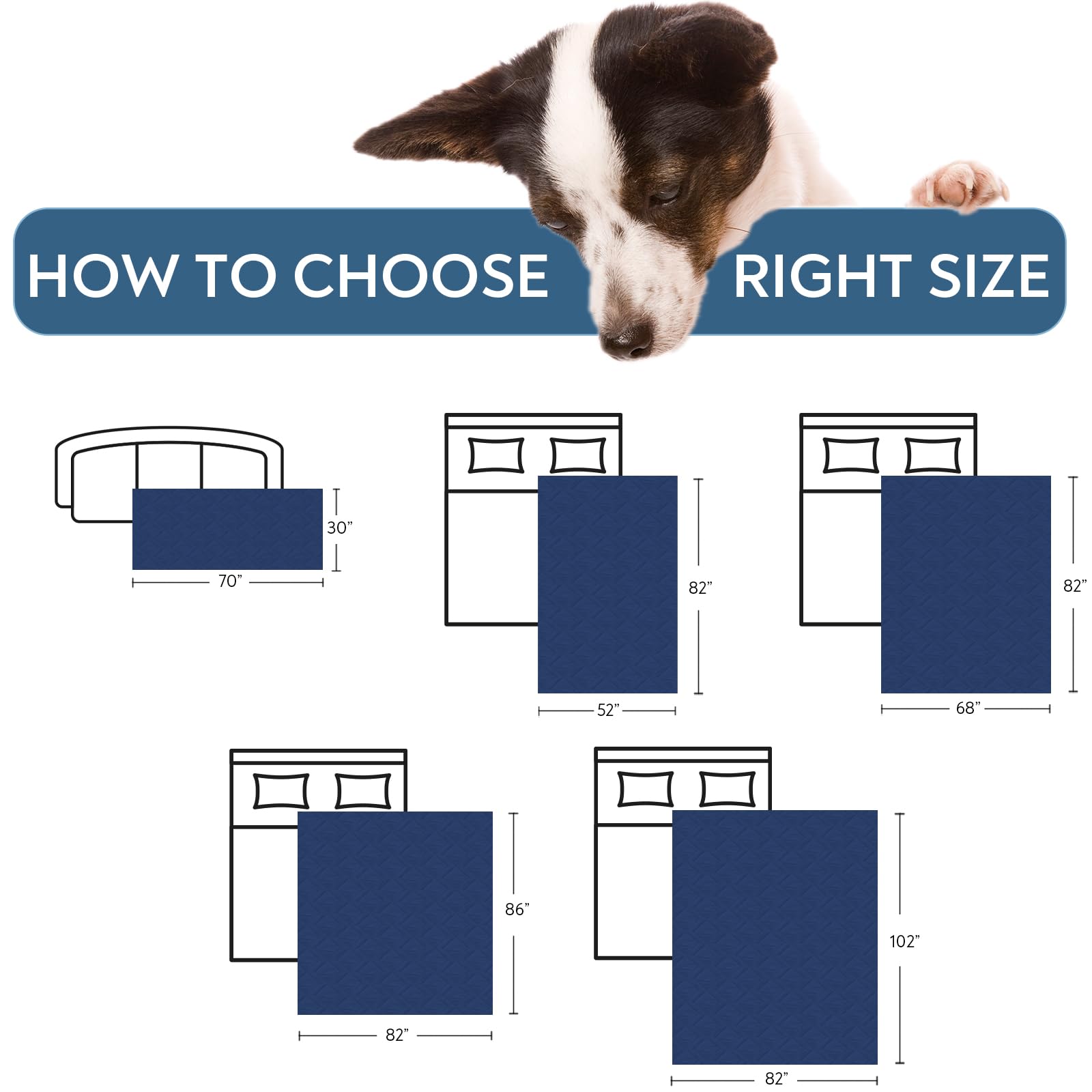 Waterproof Dog Couch Cover Pet Blanket, Dog Bed Cover Blanket For Couch With Anti-Slip Back For Furniture Bed Sofa, Washable Sof