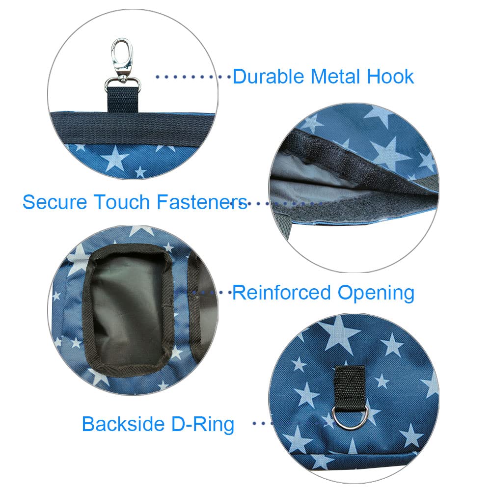 Rioussi Guinea Pig Hay Feeder, Hanging Rabbit Hay Feeder Bag For Guinea Pigs Bunnies Chinchillas. Stars