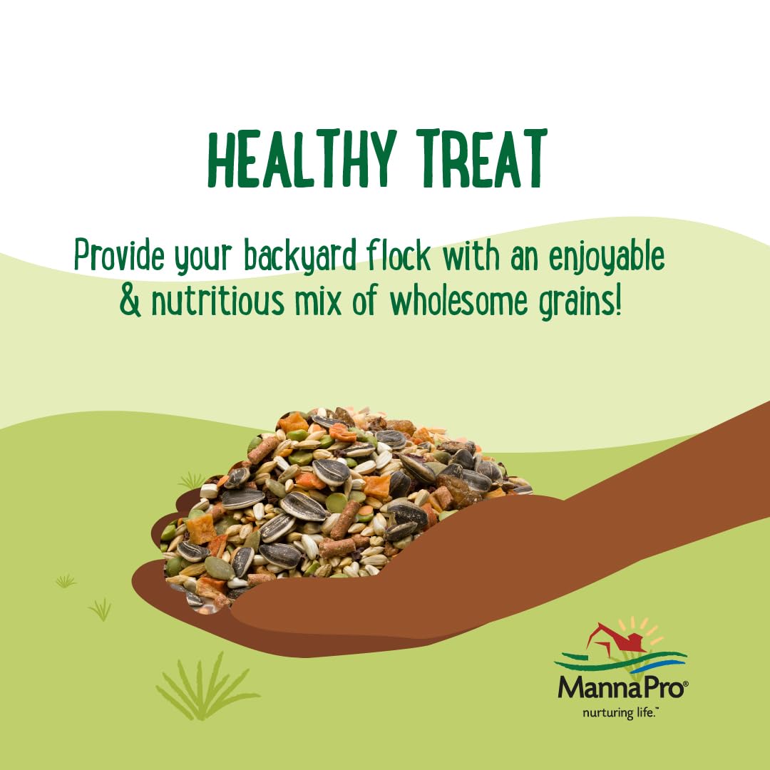 Manna Pro Farmhouse Favorites - Garden Treat Thyme - Premium Grains for Poultry - Made Oregano & Thyme - Real Veggie Poultry Fee