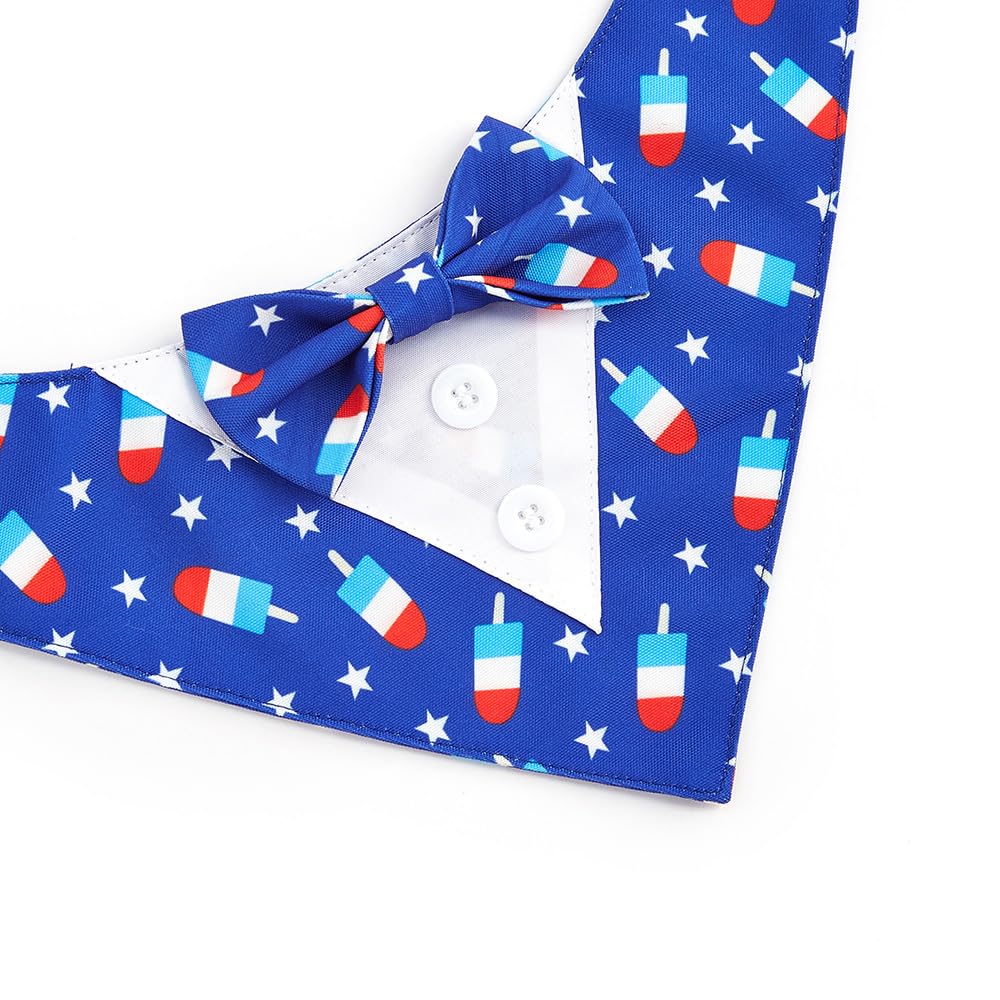 Dogtact Dog Tuxedo, Adjustable Formal Wedding Outfit Bandana Dog Tux Collar With Bow Tie, Pet Birthday Valentines Outfit Cosplay