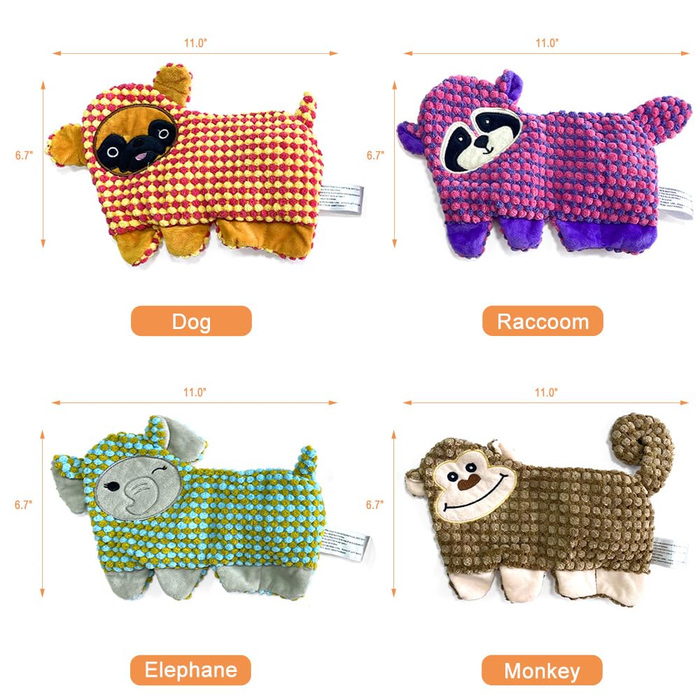 AZSSMUK Cute No Stuffing Dog Toy for Small, Medium Breeds, Fun for Indoor Puppies with Soft Squeaker and Crinkle Paper, No Mess