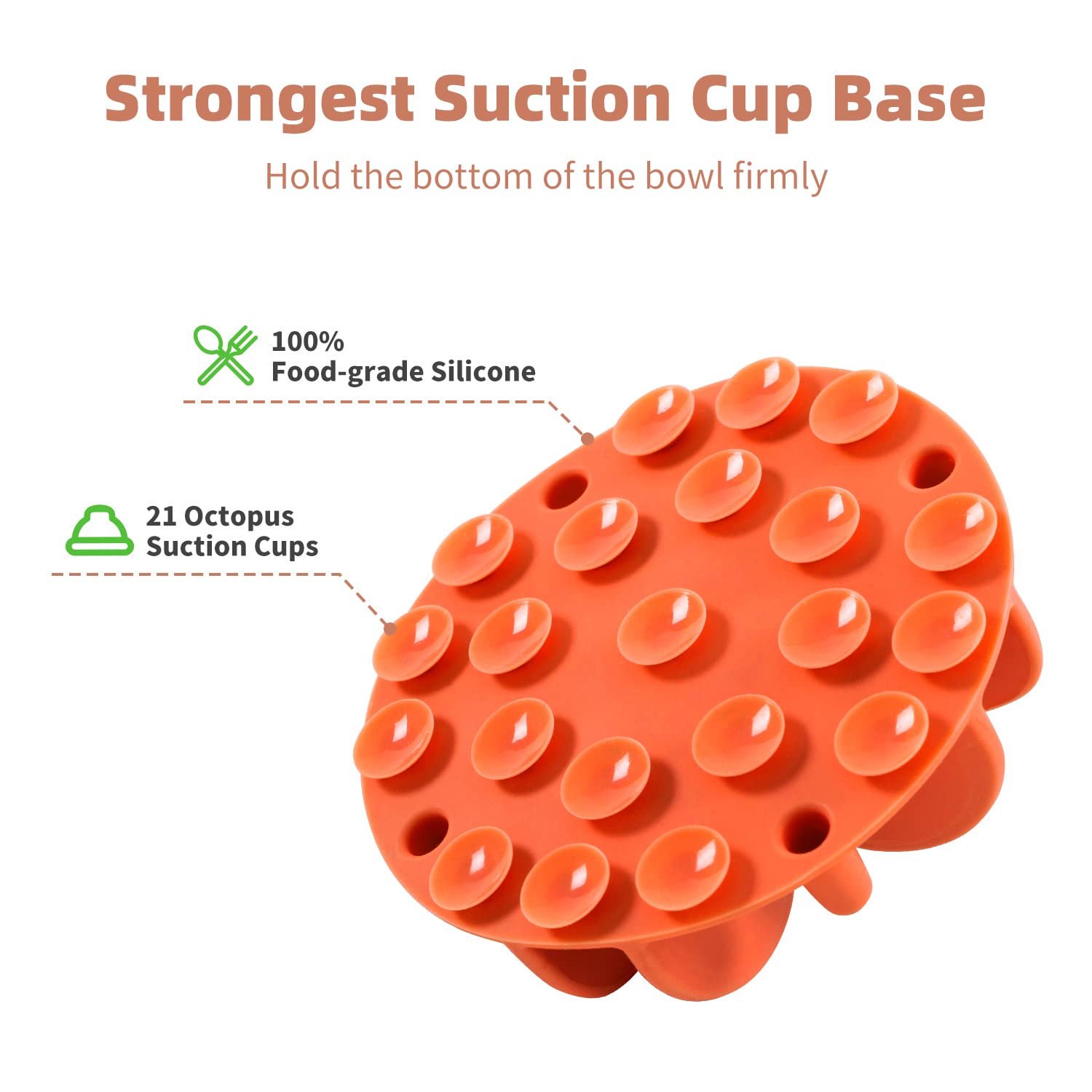 Jaoul Dog Slow Feeder Insert,Dog Bowls Small Slow Feeder,Puzzle Design with 21 Octopus Suction Cups for Small Breed Dog Bowls Sm