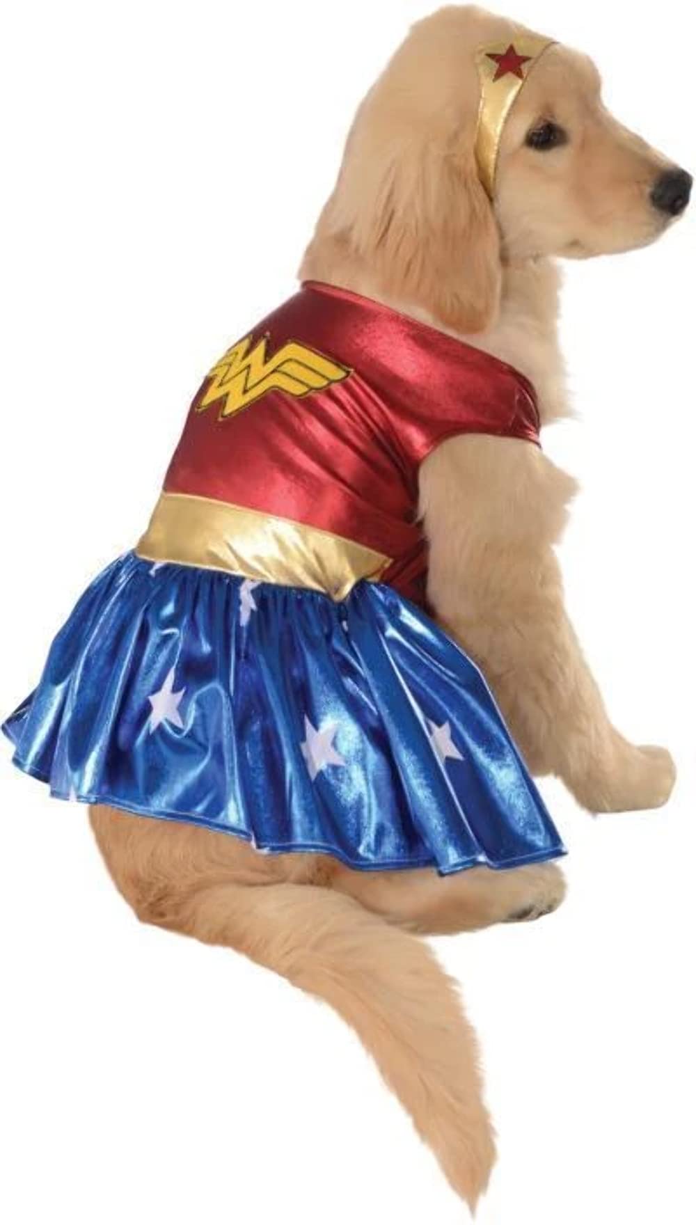Rubies DC Heroes and Villains Pet Costume, Small, Wonder Woman, Multi, Plastic, Model 887842 S
