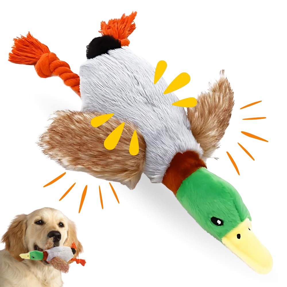 TAILY TAILS Dog Toy with Sound  Plush Chew & Rope Toy for Dogs  Squeaker & Crinkle Toy  Interactive Chew Toy  Durable NonTo