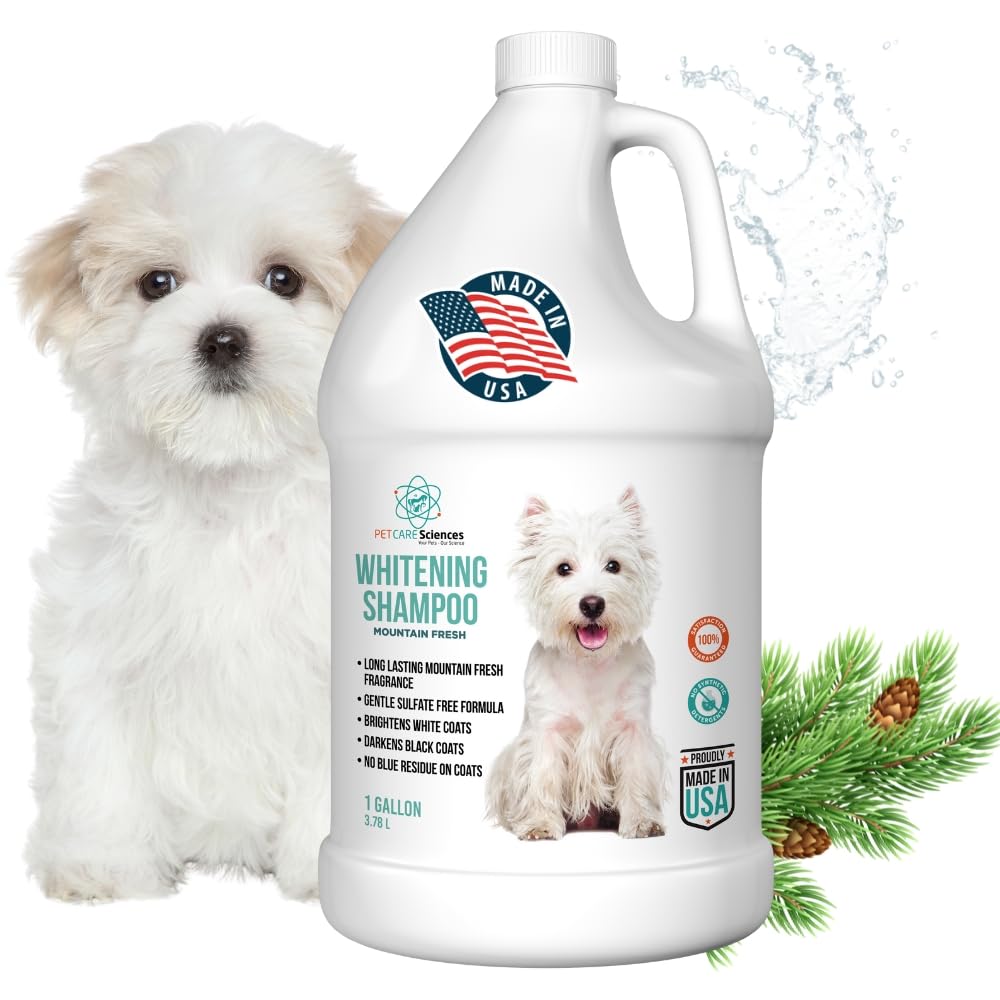 1 Gallon Dog Whitening Shampoo - (Mountain Fresh Scent) Groomers Choice - Made in The USA