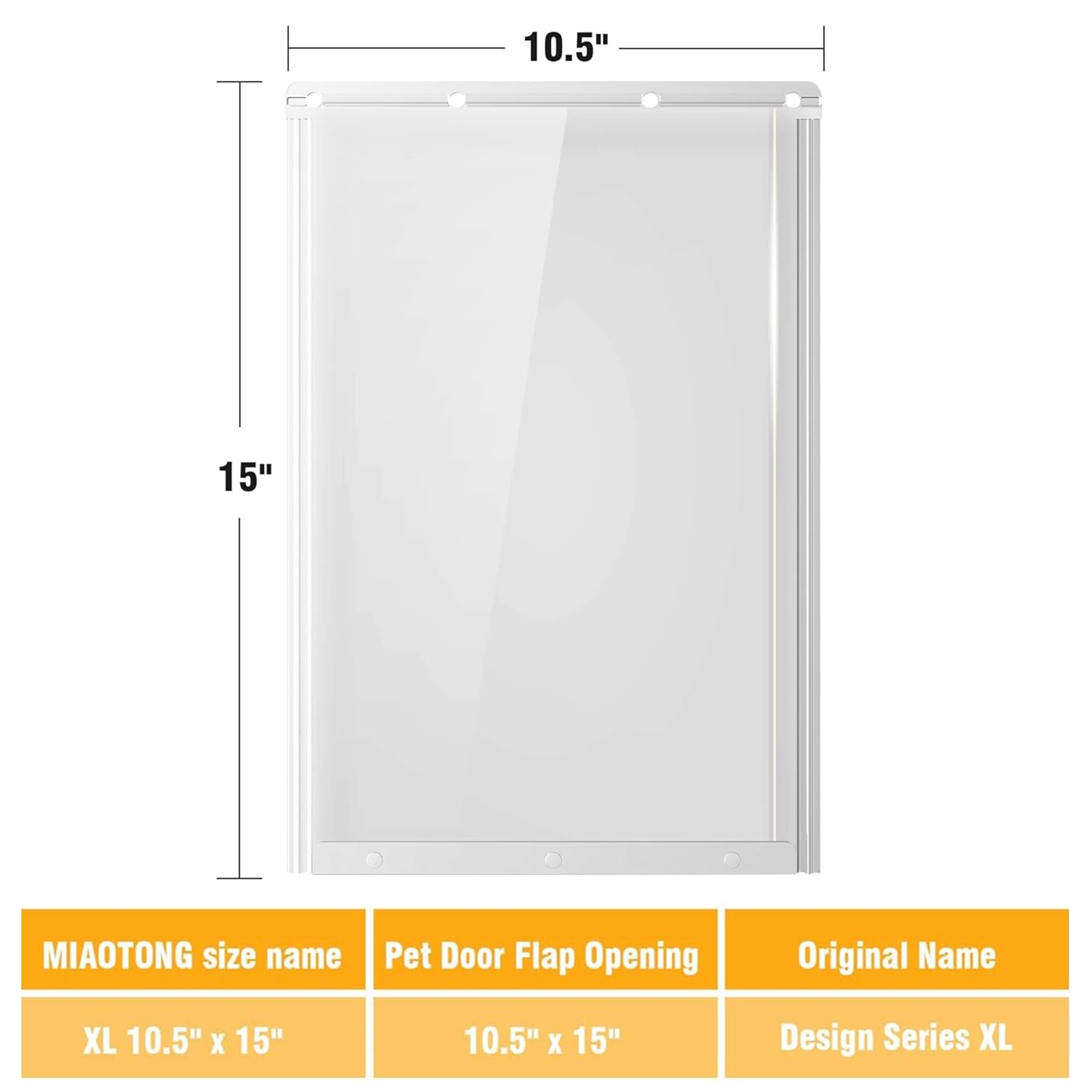 Dog Door Replacement Flaps 10 1/2''x15'', Extra Large Doggie Door Replacement Flaps- Transparent Mode,Pet Door Replacement Flap