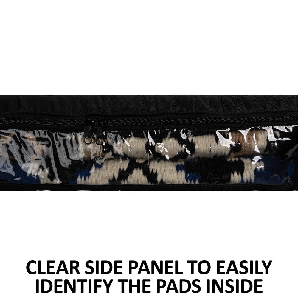 Dura-Tech Clear View Western Saddle Pad Bag Carrier | Color Black | Keeps Horse Gear Organized & Clean | Clear View Panel For Ea
