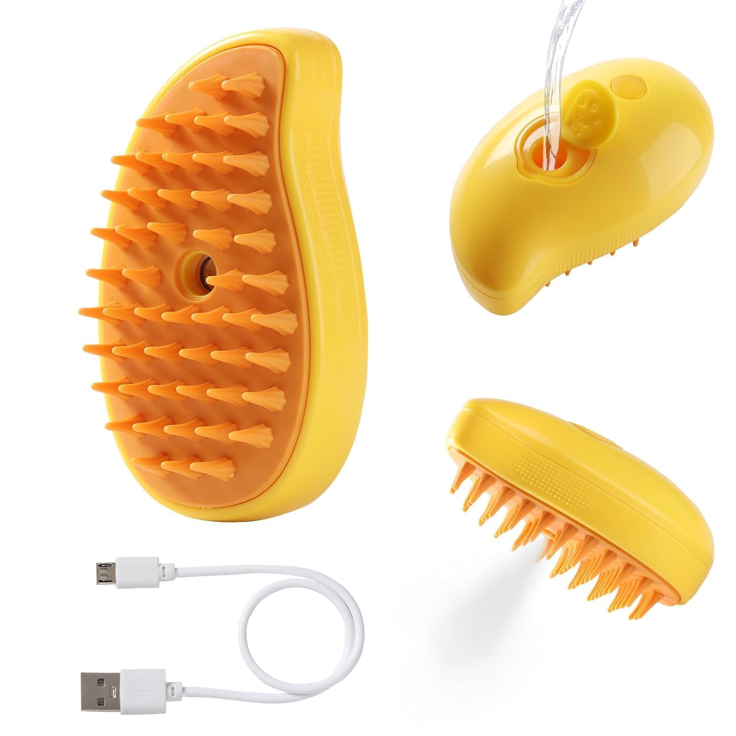 I K Impex Cat Steam Brush 3 In 1 Multifunctional Cat Steamy Brush Cleanser Pet Dog Massage Brush SelfCleaning Pet Grooming Brus