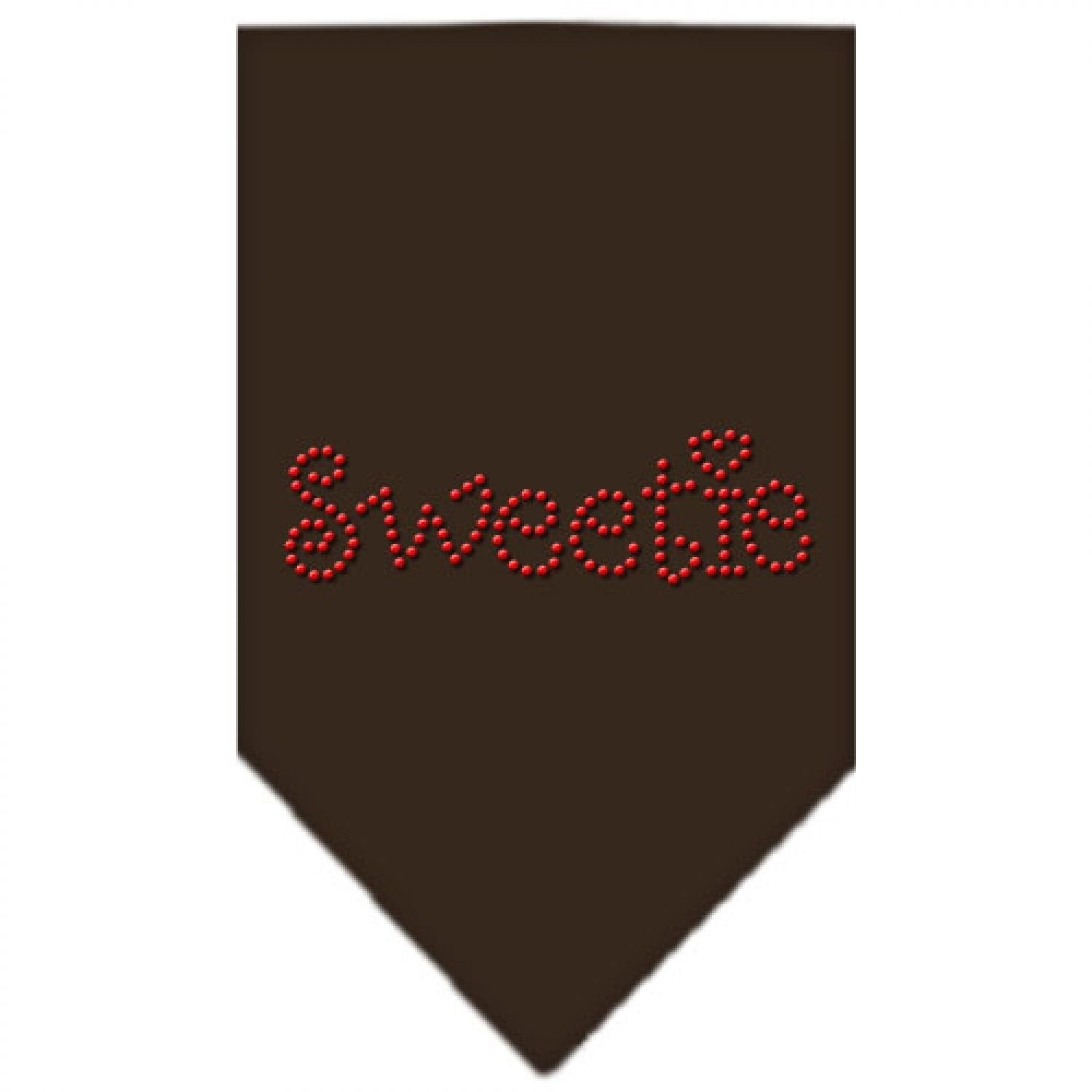 Mirage Pet Products Sweetie Rhinestone Bandana, Small, Cocoa