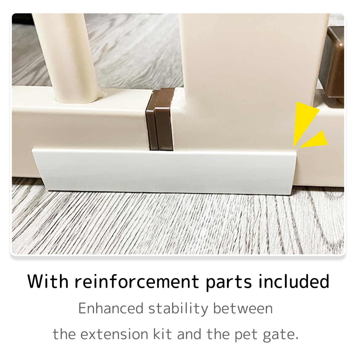 Lumizone Extra Tall Pet Gate - 55.12" High, 16.73" Wide Extension Kit, Cream White, Plastic Material