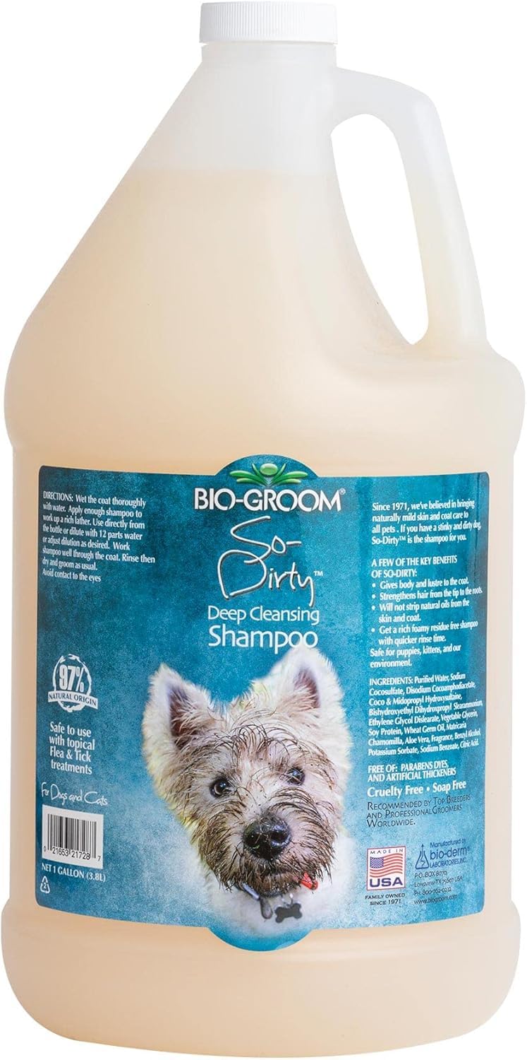 Bio-Groom So-Dirty Dog Shampoo - Quick Rinse Pet Shampoo, Dog Bathing Supplies, Puppy Wash, Dog Grooming Supplies, Cruelty-Free,