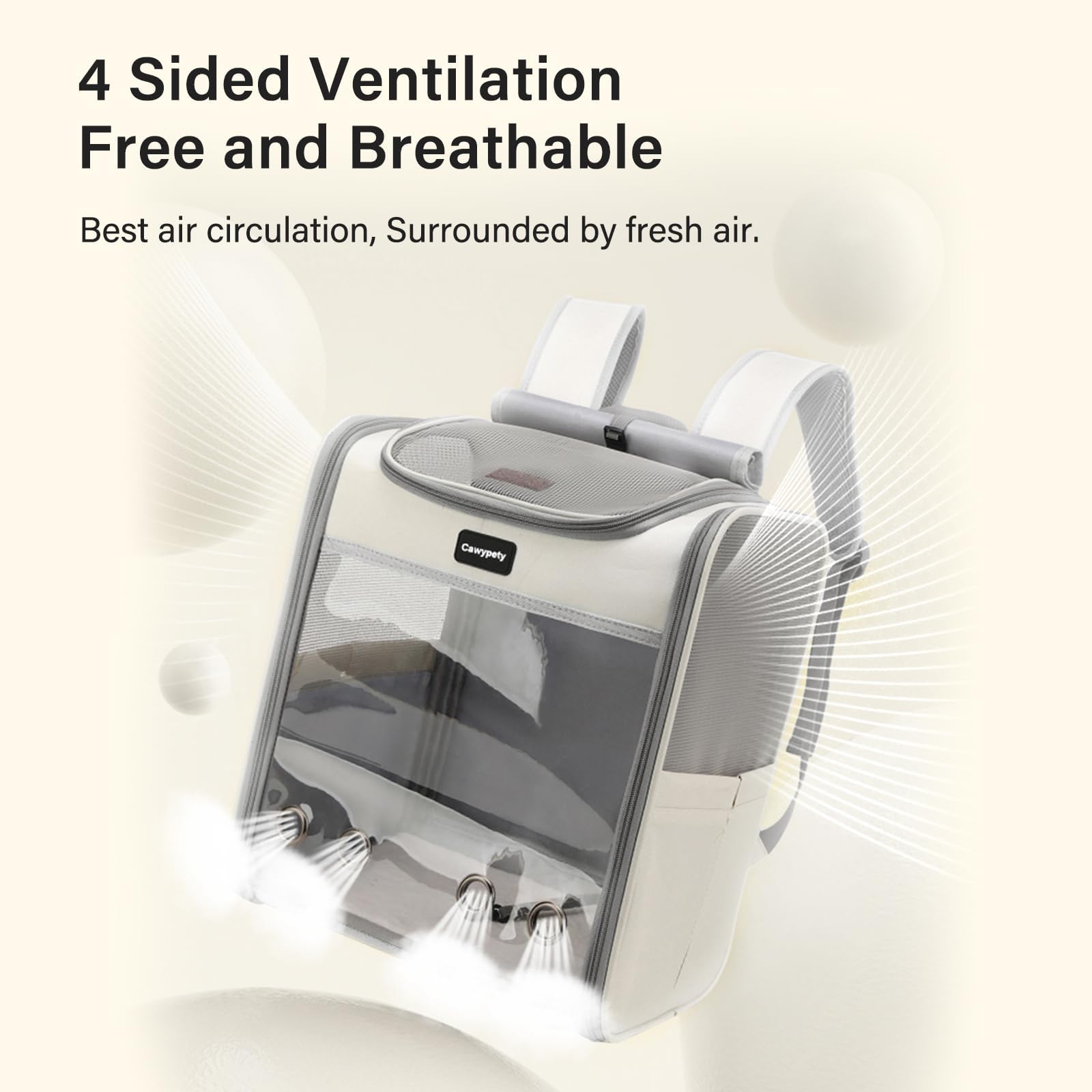 Cawypety Cat Carrier Backpack,Cat Carrier With Window Blind,Cat Backpack For Small Cats Dogs, Safety Straps, Collapsible, Breath