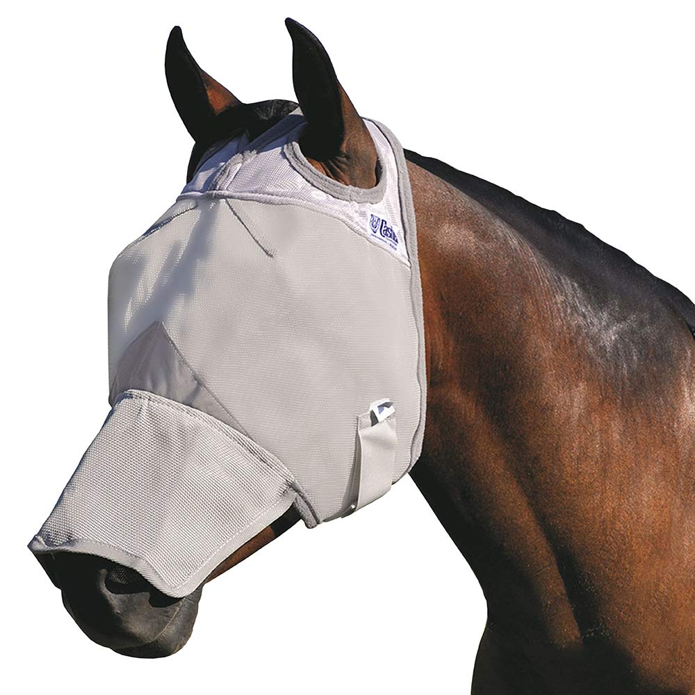 Cashel Crusader Horse Fly Mask With Long Nose, Grey, Foal