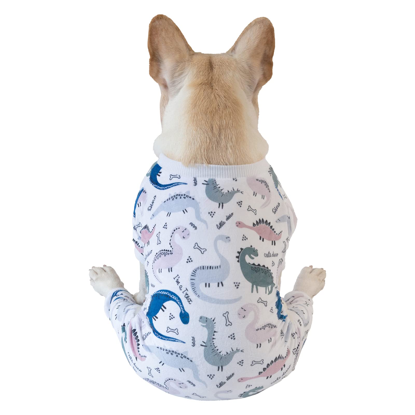 Cutebone Soft Puppy Pajamas Cute Dog Pjs Jumpsuit Pet Clothes Apparel P160L