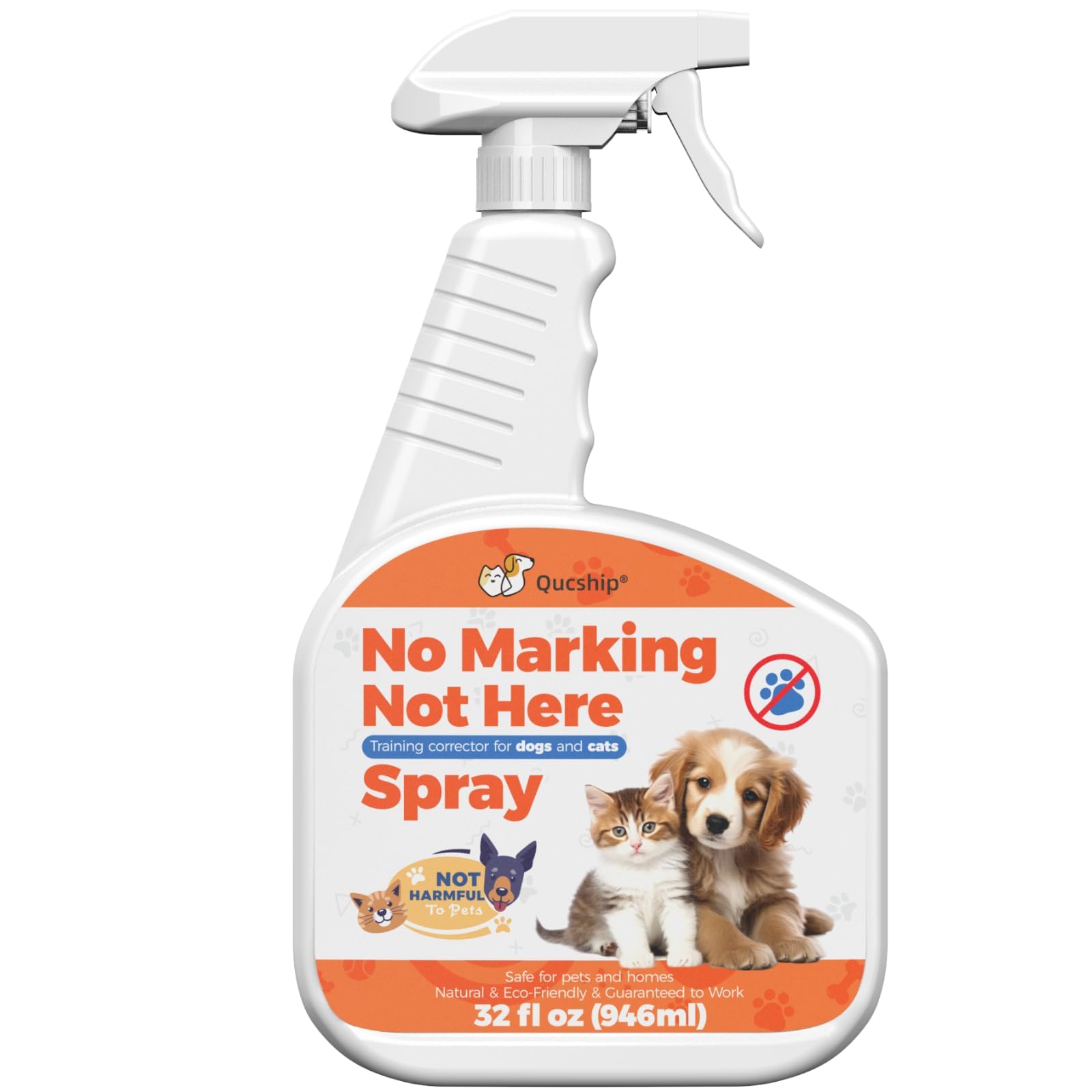 Qucship Teaches Dogs To Urinate In A Designated Place, 32 Oz Professional Spray To Improve Home Hygiene