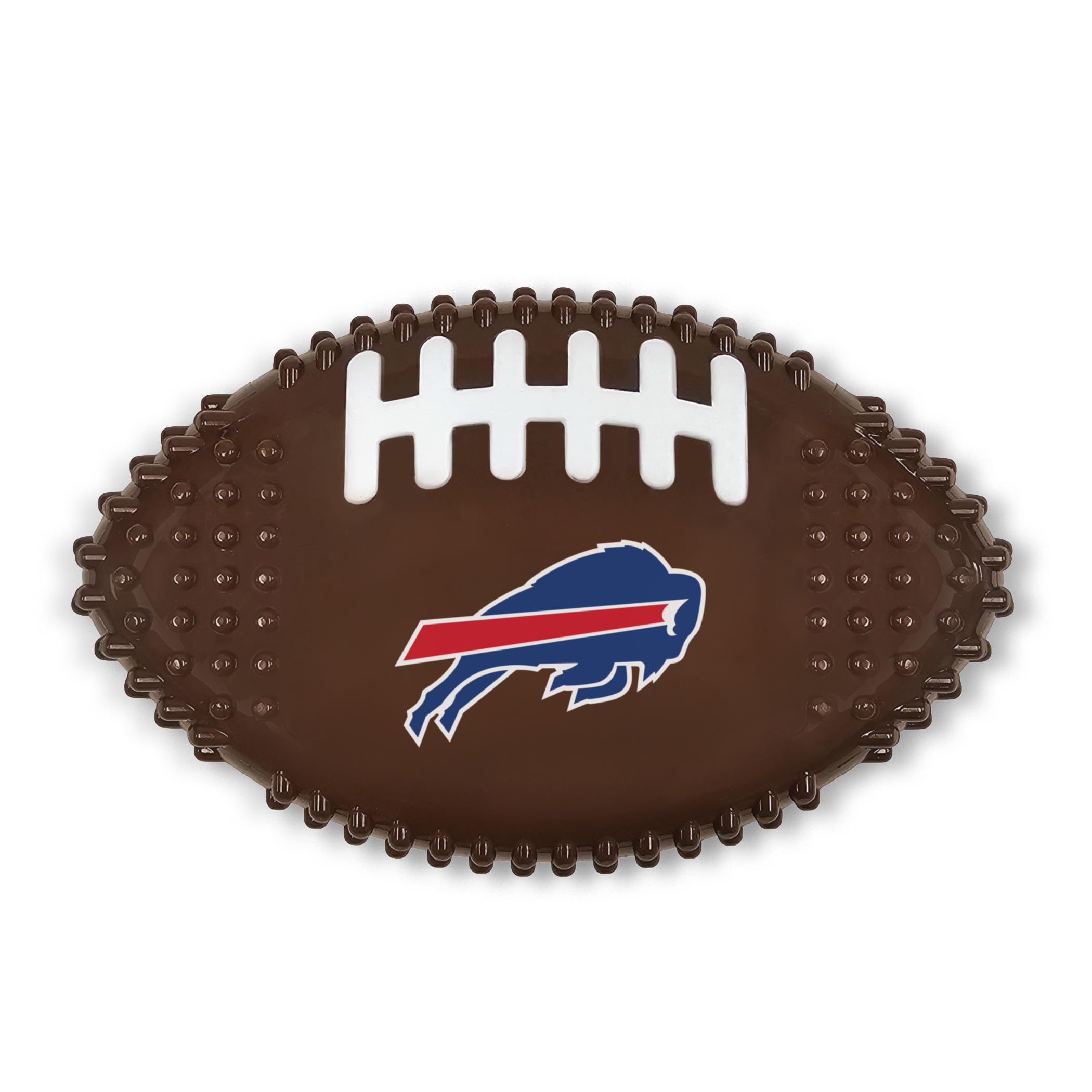 Nfl Buffalo Bills Mega- Chew Hard Nylon Bacon-Flavored Dog Bone Football Chew Toy Interactive Tasty Fun Dog Chewy Toys Indestruc