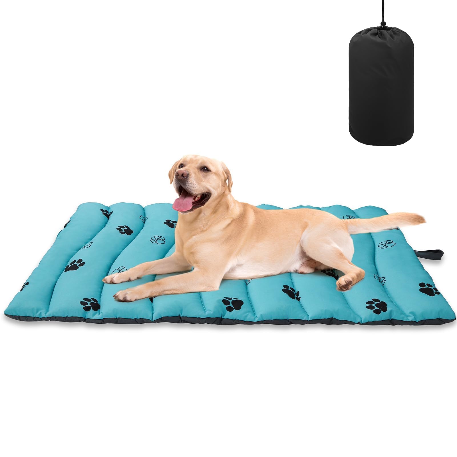 Bingpet Outdoor Travel Dog Bed,Large Outdoor Dog Bed Mat,Portable Travel Pads With Carry Bag,Foldable Outside Pee Pads,Indoor Pe