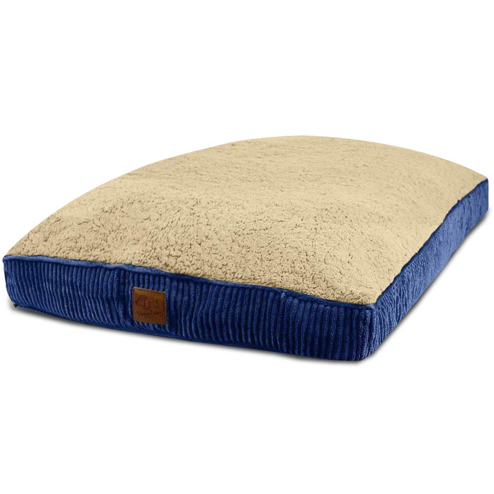 Floppy Dawg Large Dog Bed Replacement Cover. Removable and Machine Washable Cover for Mattress and Rectangular Pillow Beds. 40L