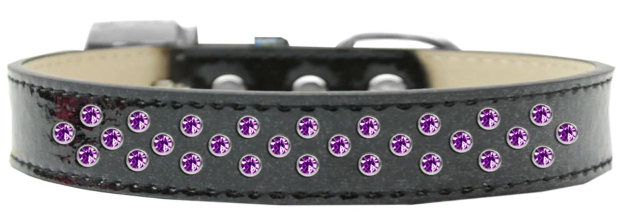 Dog, Puppy & Pet Ice Cream Collar, Purple Crystal Rimsets Sprinkles Gold 12