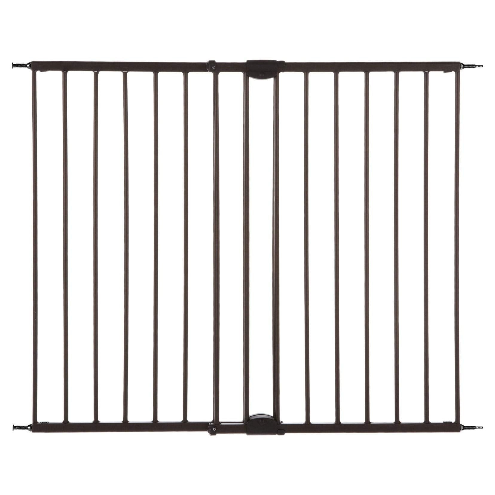 North States Mypet Windsor Walk Thru Pet Gate: 28.68' - 47.85' Wide Dog Gate. Hardware Mount, Dog Gates For The House, Cat Gate For Doorway. 31' Tall, Matte Bronze