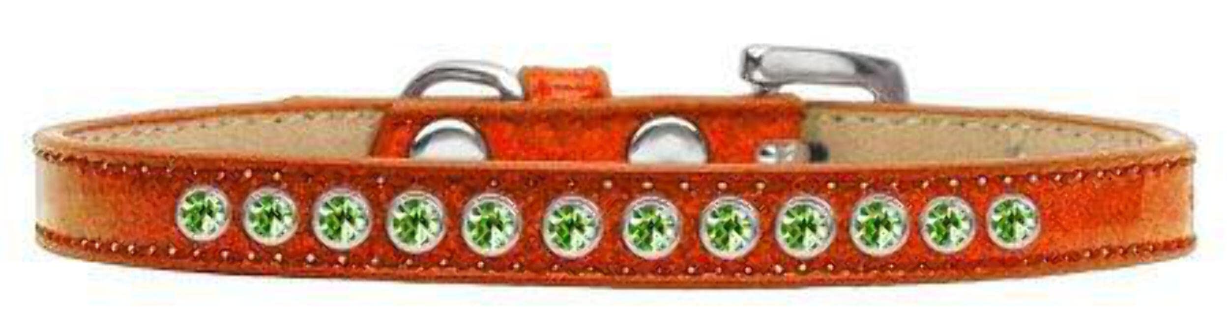 Dog, Puppy and Pet Ice Cream Collar, Lime Green Crystal Rimsets Red 14