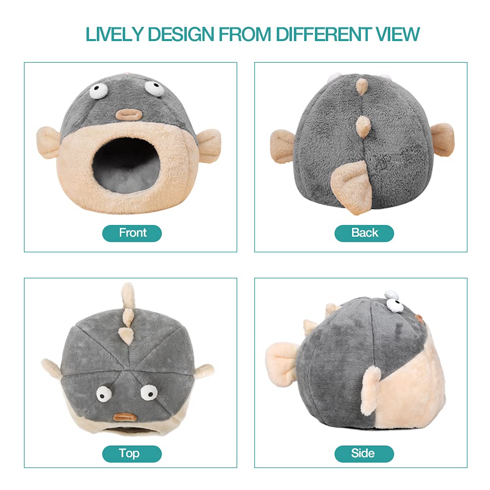 Cat Beds For Indoor Cats - Cat Bed Cave With Removable Washable Cushioned Pillow, Soft Plush Premium Cotton No Deformation Pet B