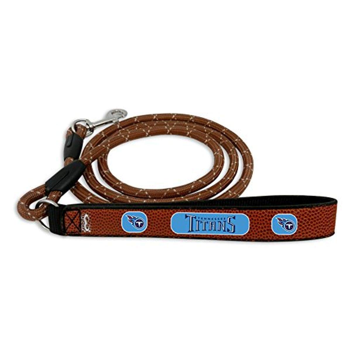 NFL Tennessee Titans Football Leather Rope Leash, Medium, Brown