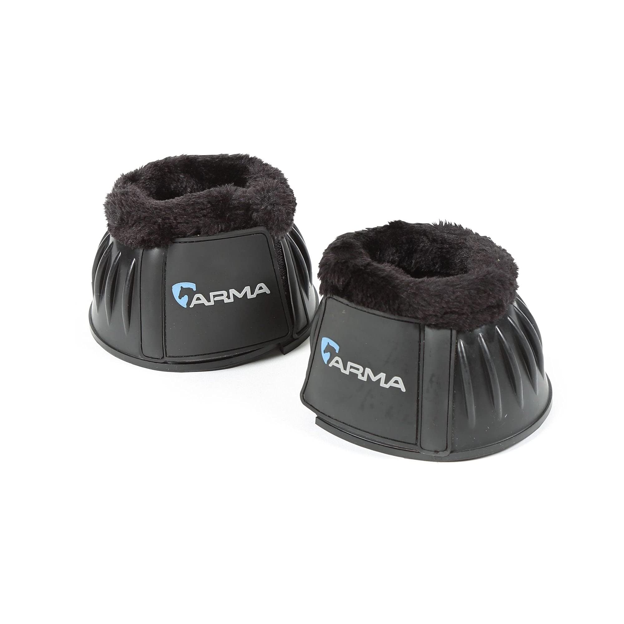 Shires ARMA Fleece Trim Bell Boot (Black, Pony)