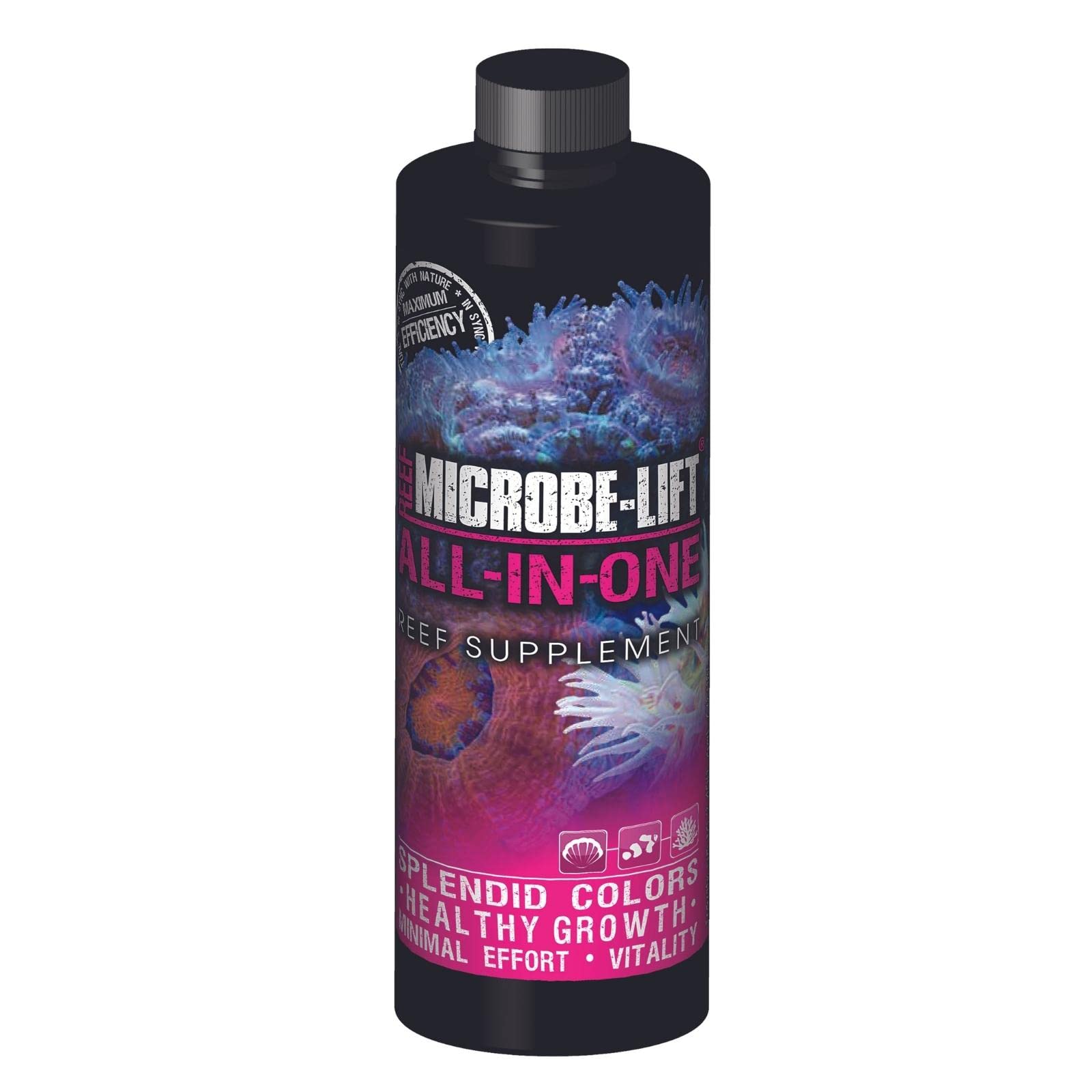 MICROBE-LIFT All-in-One Master Reef Supplement for Reef Environment Maintenance and Healthy Growth of Fish Tank Plants, 8 Ounces